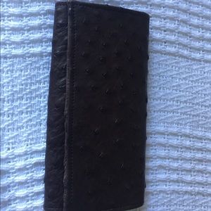 Ostrich leather purse